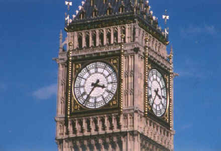 London Parliament Clock Tower - "Big Ben" is the largest bell inside the tower RSM