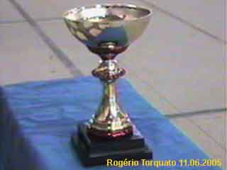 Trof�u para a escola campe� do desfile. Foto - 