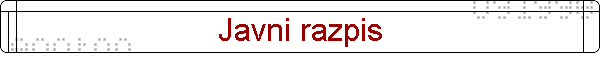 Javni razpis