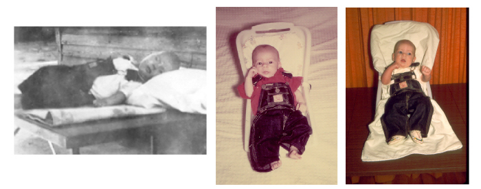 Kids in Overalls:  Bob, son David, son Levi