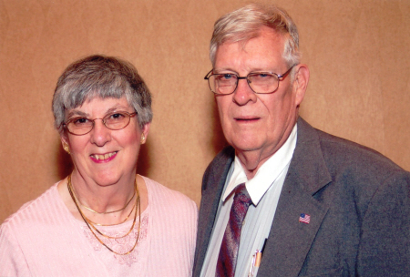 Beverly and Bob at a banquet April 5, 2008