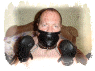 Gagged and mitts