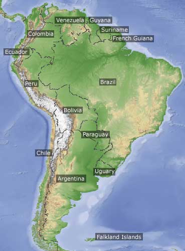 Click here to go to my South America section