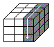 Right face 90 degrees (counter-clockwise)