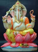 Ganeshji sitting on a lotus