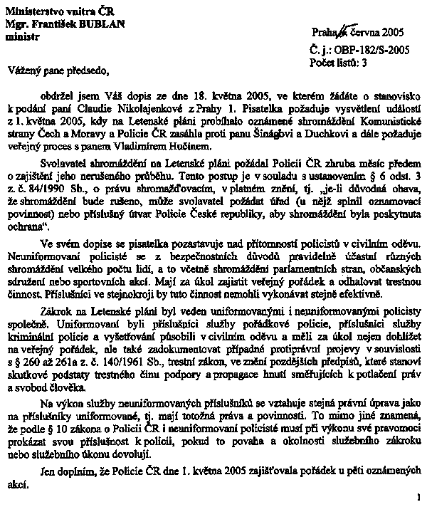 strana 1 odpov�di Bublana