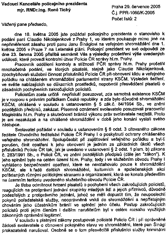 strana 1 odpov�di Tich�ho Sen�tu