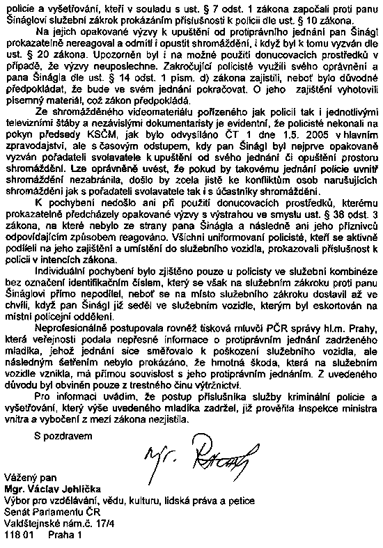 strana 2 odpov�di Tich�ho Sen�tu