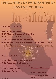 Poster sobre 1� Encontro de Estudantes de Santa Catarina-Cabo Verde em Portugal.
