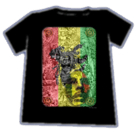 Stamps Reggae Fusion and Bob Marley, Design: Rui Freitas - A3 para costa de T-shirt Preta.