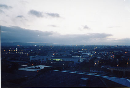 Evening falls on Dublin