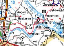 Klik op kaart om de routekaart zelf te downloaden