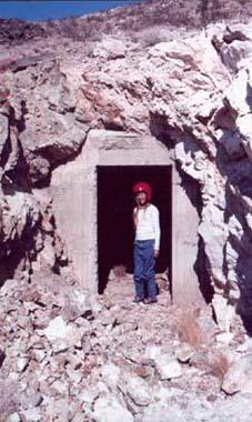 24 kb, Jessie at the entrance to the mine.