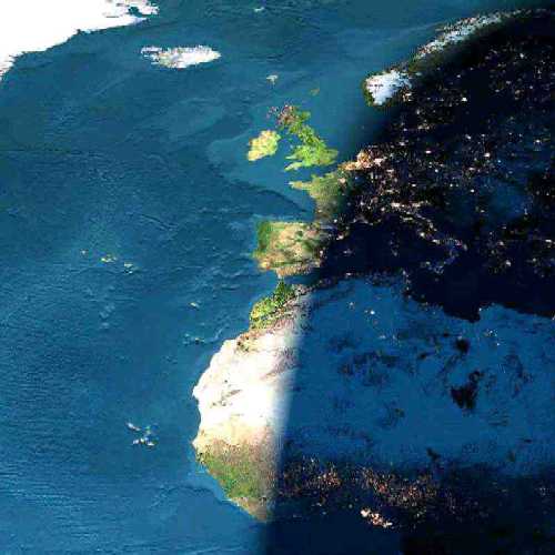 Sunset over Western Europe 