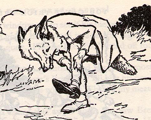 B&w of the fox - looks like he's in pain