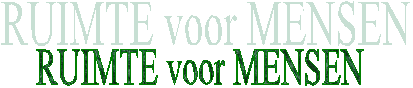 RUIMTE voor MENSEN