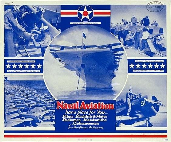 (Photo Credit 4) 1941 Naval Aviation recruitment poster, (Photograpgh courtesy of Northwestern University)