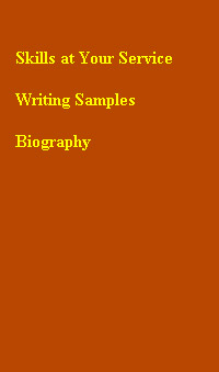 Skills at Your Service, Writing Samples, Biography