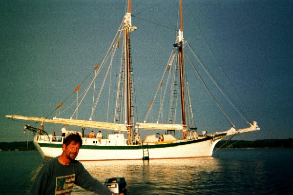 At anchor, Sutton's Bay