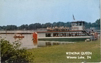 Winona Queen paddle-wheel in 50s