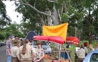 Preparing for parade