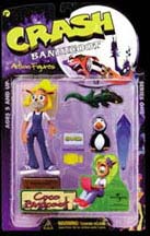 Includes Coco Bandicoot, a lizard, a penguin, her laptop, a blue crystal and a wooden crate.