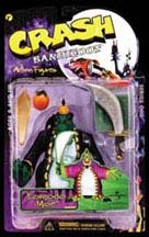 Includes Komodo Moe, his scimitar, a yellow crystal, a Wumpa Fruit and a Nitro crate.