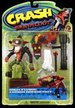 Includes Crash Bandicoot with head gear, Aku Aku, a scarf, a bazooka and&nbsp; wooden crate.