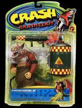 Includes Dingodile and his flame thrower gear, complete with storage tank and flame shooter.