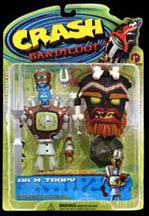 Includes Dr. Nefarious Tropy with his fork and removable hat fork, Uka Uka and a green gem.
