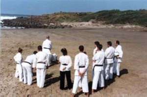 Demonstration on the beach