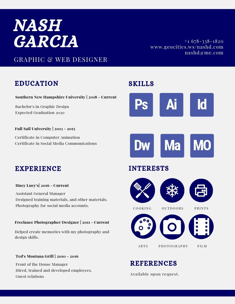 Nash Garcia's Digital Resume