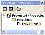 Vista previa de la ventana de proyectos
