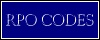 RPO Codes/VIN Information