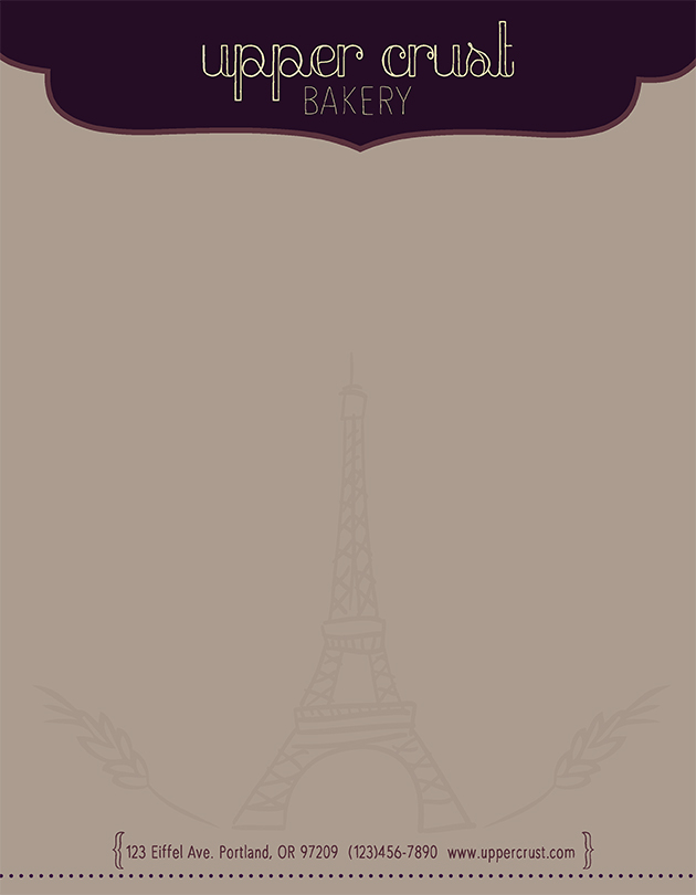 Bakery Letterhead