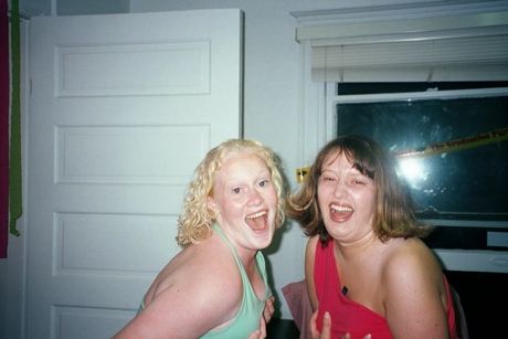 Alice and I grabbing our boobs