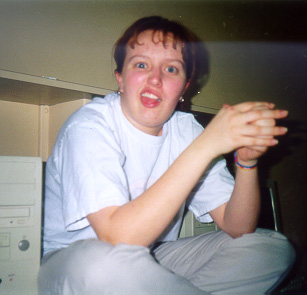 Chillin' the computer lab in the dorm,  my favorite hang out freshman year