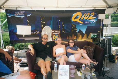 Brian Douglas (D.J. from Q102), Stacy, and I at the Party at Sawyer Point