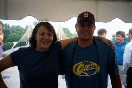 Vinny, A Q102 intern, and I
