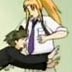K narrowly avoids a Ryu-chan glomp.