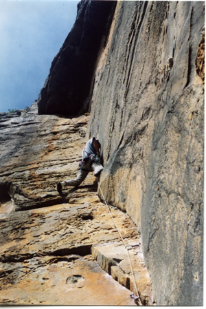 I onsight Blimp (20, perhaps the most famous climb in the Grampians.