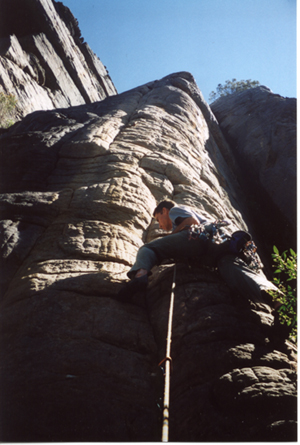 Jason onsights Pathos (21), at Bundaleer cliff, the Grampians.