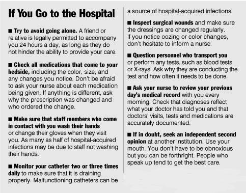 If you go to the hospital
