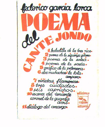 {El poema del cante jondo: book cover}}