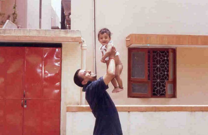 With Papa ..