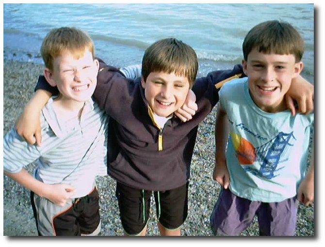 Aled, John and Tom - down at Sandy Bay