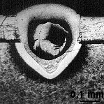 Cross-section of bad spot (optical)
