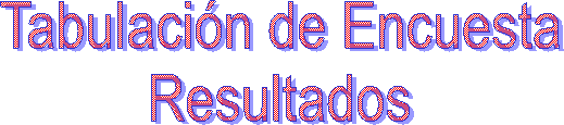 Tabulaci�n de Encuesta
Resultados