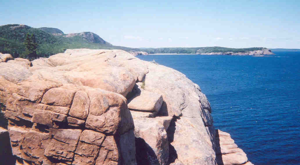 Otter Cliffs--yes, I was standing on rocks the same height as that cliff. Acadia is NOTa place for achrophobics (fear of heights)
