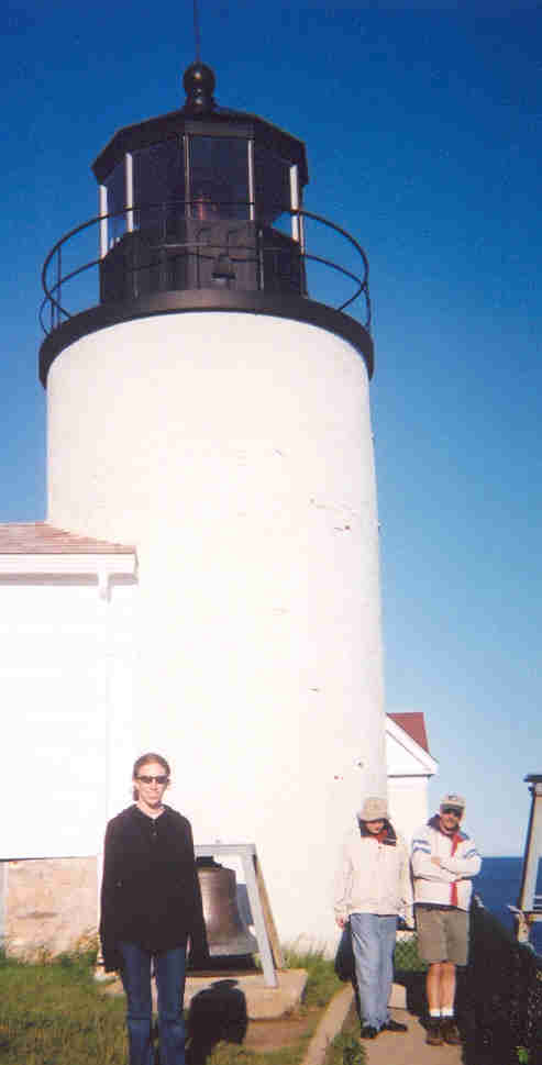 Lighthouse at Bass Harbor--at the very tip of Mount Desert Island. My brother and my dad couldn't get out of the picture in time...
